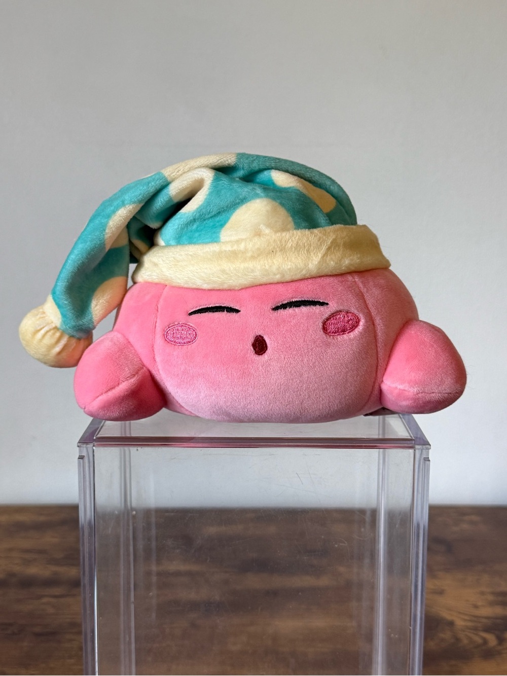 Kirby Plush with Mint Polka-Dot Nightcap